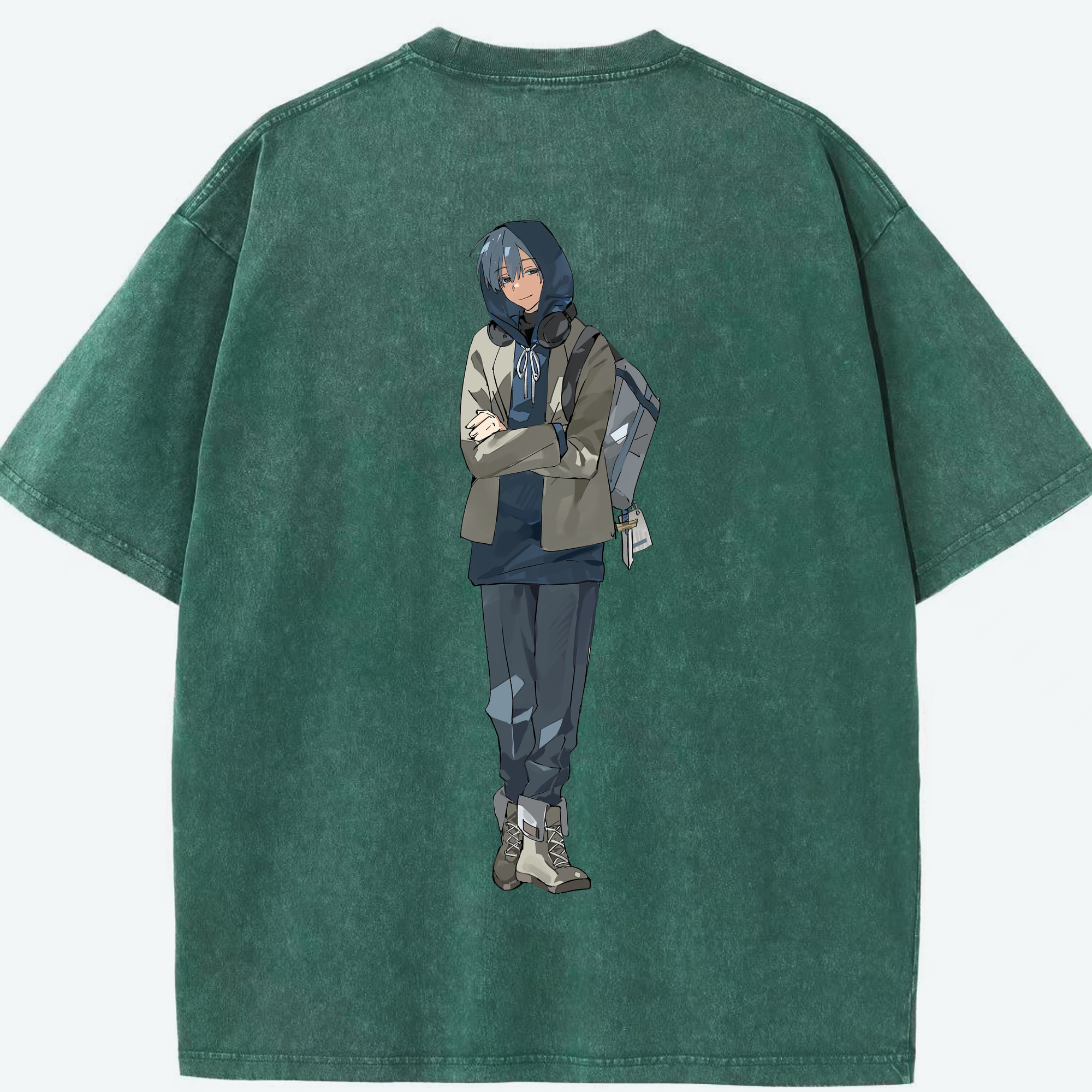 （画像用） 葬送のフリーレン Frieren 綿100% ヴィンテージ風 半袖Tシャツ（背面プリント）